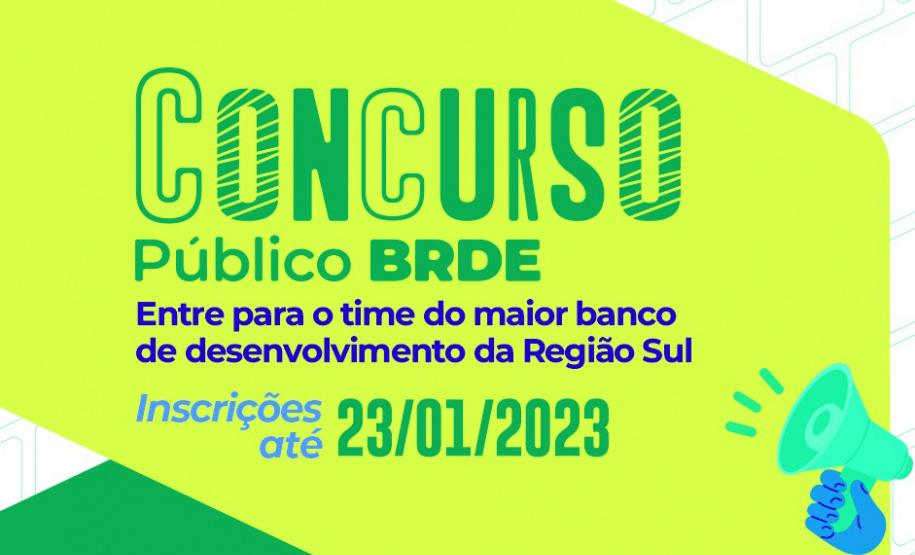 Inscrições para concurso do BRDE com salário de até R$ 9,2 mil encerram na próxima segunda