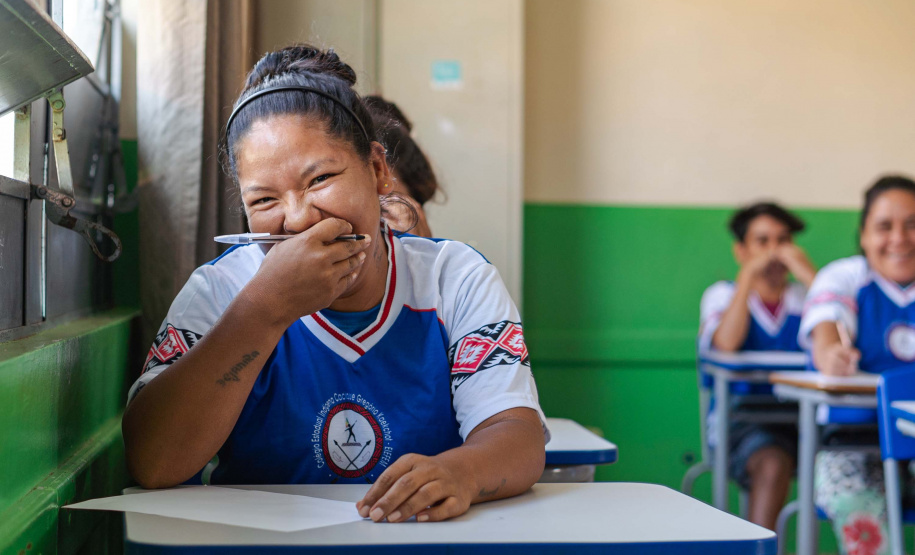 Colégio indígena de Manoel Ribas ganha quadra coberta e novo espaço de cozinha e refeitório