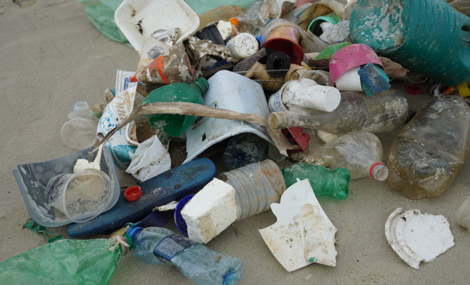 Mutirão recolhe quase uma tonelada de lixo marinho da Ilha do Mel