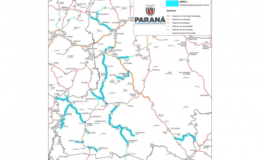 DER vai investir R$ 60 mi na conservação de rodovias do Norte, Norte Pioneiro e Vale do Ivaí