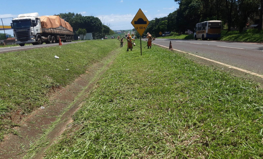 Rodovia entre Maringá e Peabiru recebe obras de conservação no pavimento e pintura