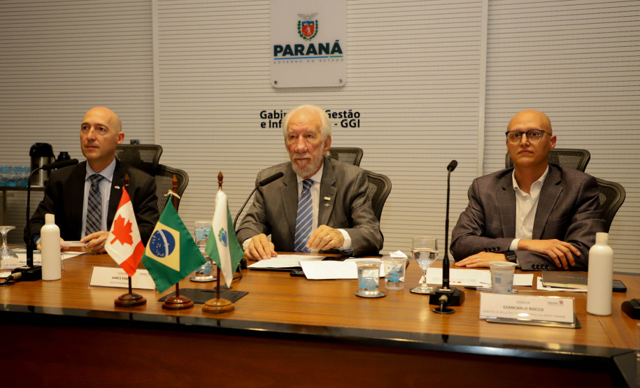 Vice-Governador Darci Piana em reunião com a Câmara de Comercio Brasil Canada.