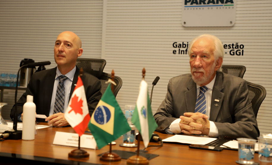 Vice-Governador Darci Piana em reunião com a Câmara de Comercio Brasil Canada.