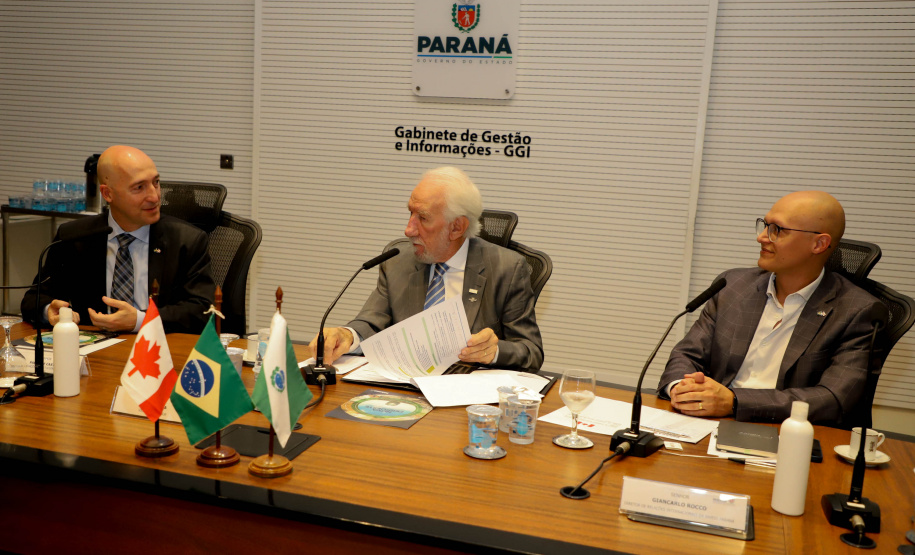 Vice-Governador Darci Piana em reunião com a Câmara de Comercio Brasil Canada.