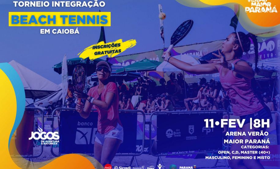 Beach Tennis e vivências inclusivas do paradesporto são atrações do fim de semana do esporte no Verão Maior Paraná