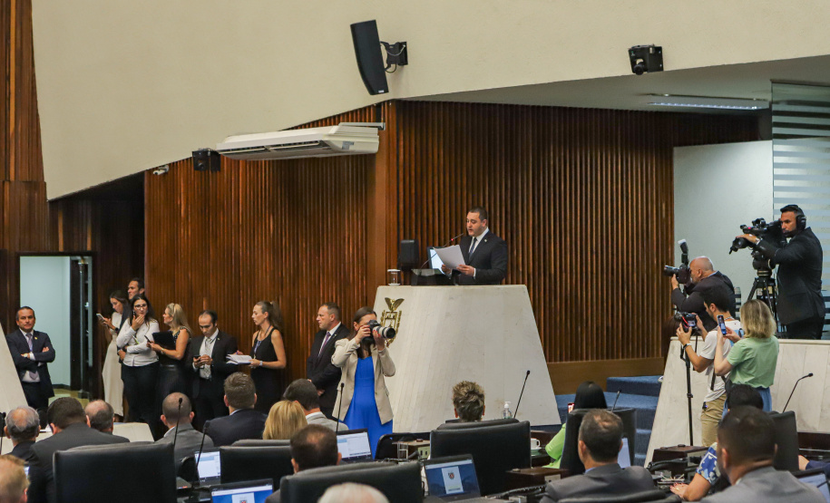 governador Carlos Massa Ratinho Junior participou nesta segunda-feira (06) da abertura oficial dos trabalhos da Assembleia Legislativa do Paraná (Alep).