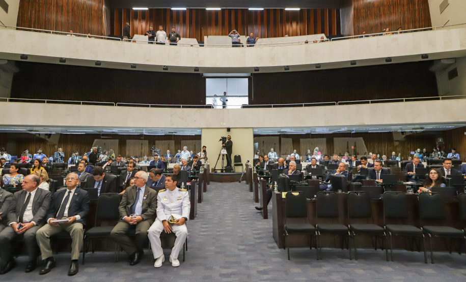 governador Carlos Massa Ratinho Junior participou nesta segunda-feira (06) da abertura oficial dos trabalhos da Assembleia Legislativa do Paraná (Alep).
