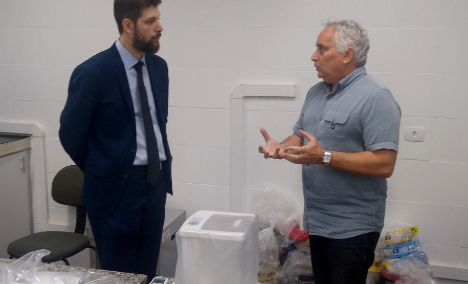 novo presidente do Ipem, Cesar Antonio Tuoto Silveira Mello. Na oportunidade, ele se apresentou aos servidores e conheceu os laboratórios do instituto