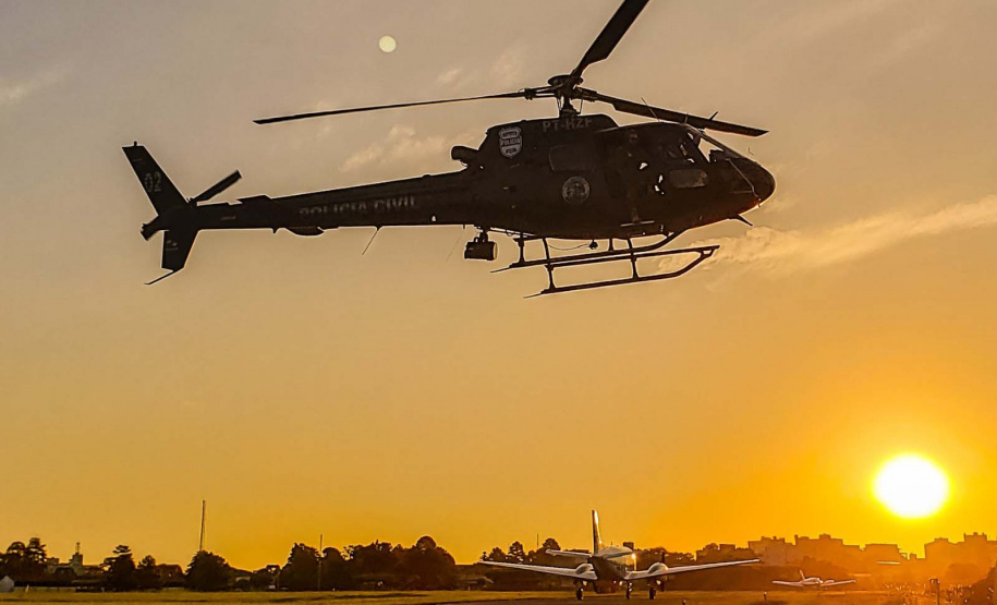 Grupamento de Operações Aéreas da PCPR registra aumento de 39% dos voos em 2022