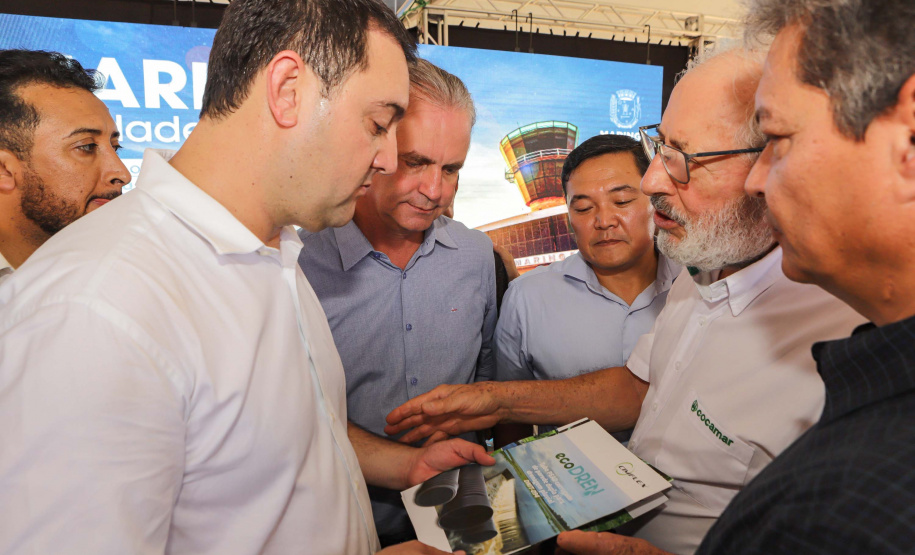 O governador Carlos Massa Ratinho Junior anunciou o início da usina fotovoltaica no aeroporto de Maringá.