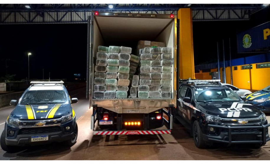 PCPR e PRF apreendem mais de 1,9 tonelada de maconha em Cascavel