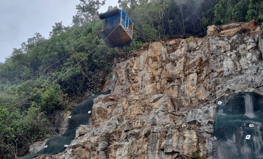 Obra do DER no km 41 da BR-277 chega a 70% de execução neste final de semana