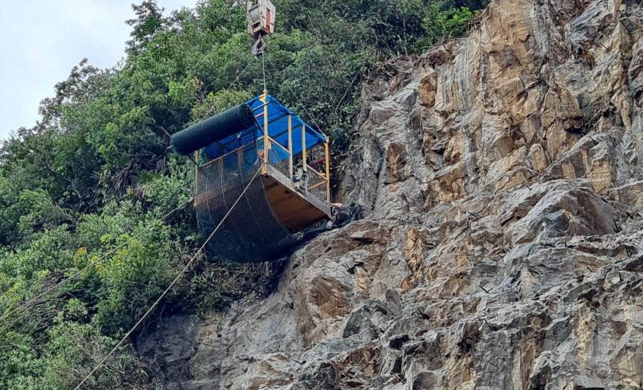 Obra do DER no km 41 da BR-277 chega a 70% de execução neste final de semana