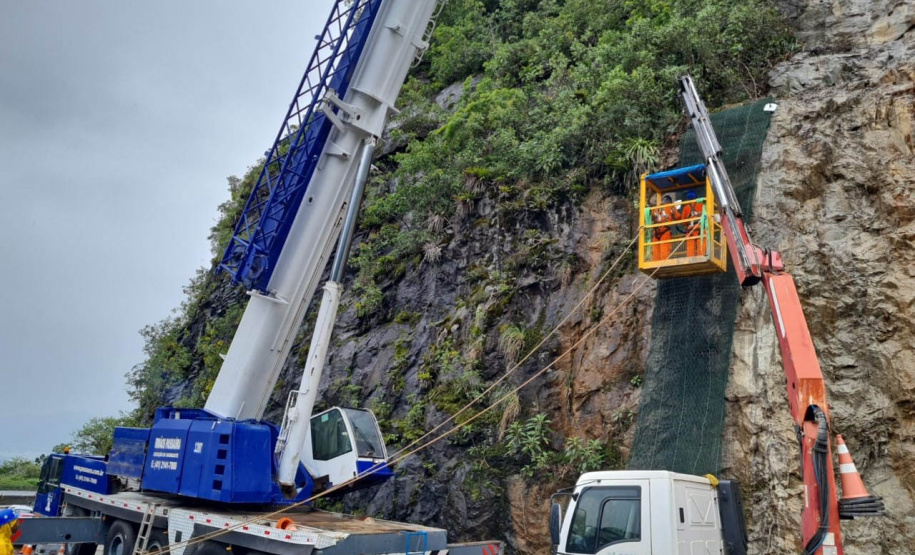Obra do DER no km 41 da BR-277 chega a 70% de execução neste final de semana