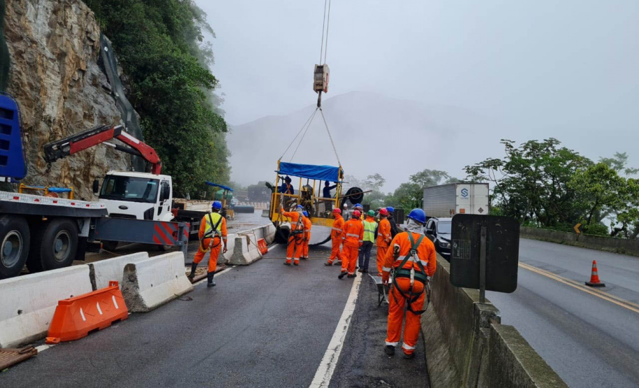 Obra do DER no km 41 da BR-277 chega a 70% de execução neste final de semana