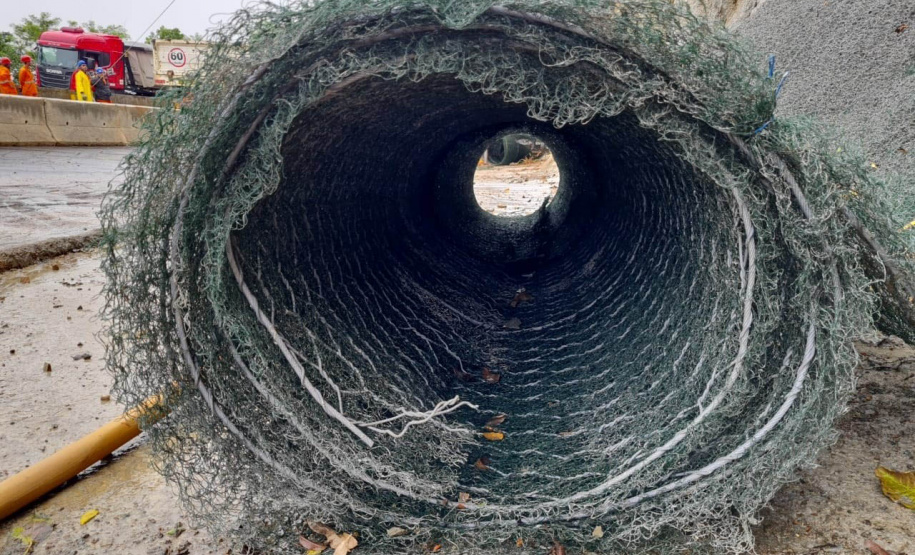 Obra do DER no km 41 da BR-277 chega a 70% de execução neste final de semana