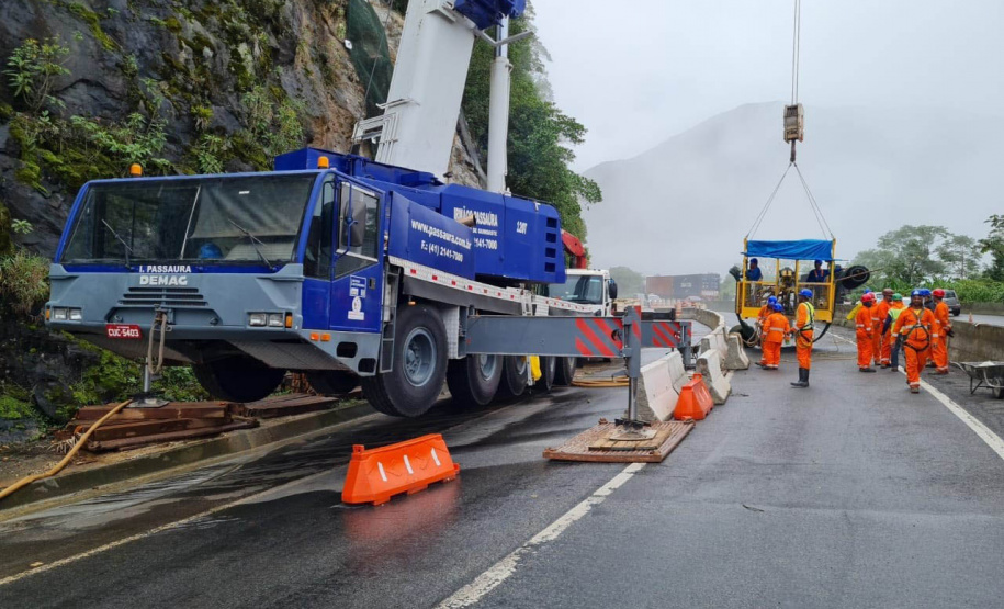 Obra do DER no km 41 da BR-277 chega a 70% de execução neste final de semana