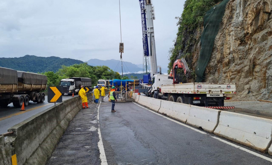 Obra do DER no km 41 da BR-277 chega a 70% de execução neste final de semana