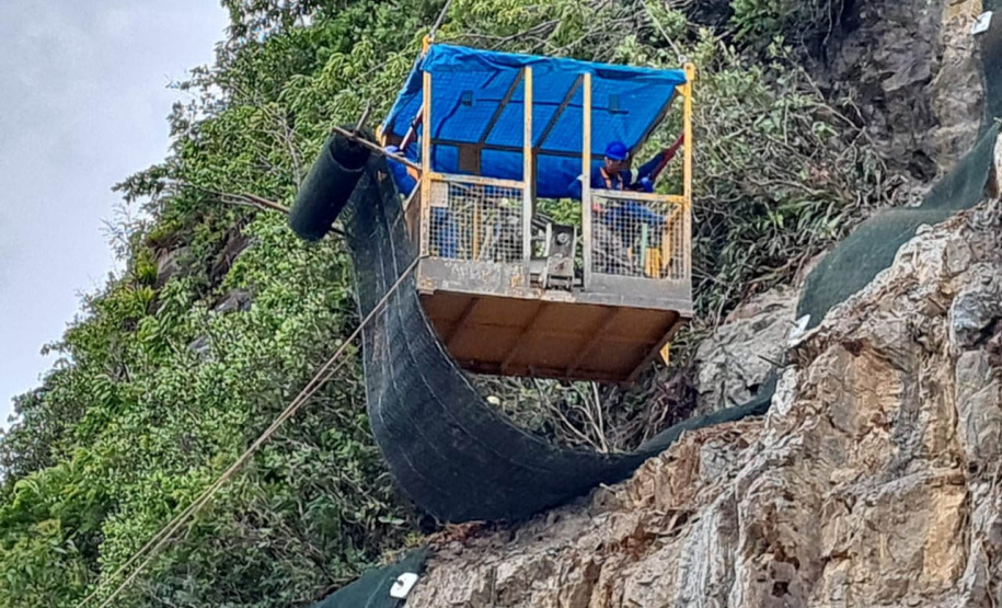 Obra do DER no km 41 da BR-277 chega a 70% de execução neste final de semana