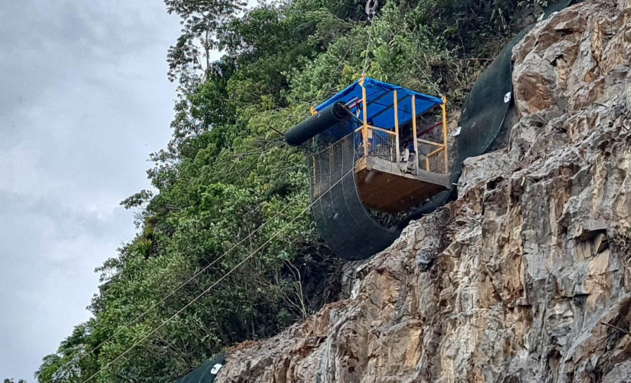 Obra do DER no km 41 da BR-277 chega a 70% de execução neste final de semana