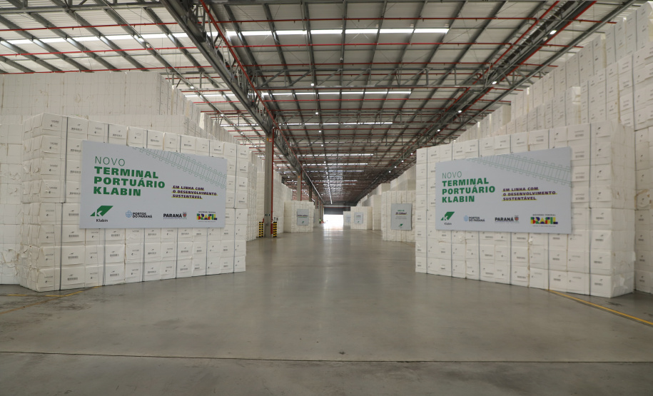Governador Carlos Massa Ratinho Junior na inauguração do Terminal Portuário da Klabin em Paranaguá