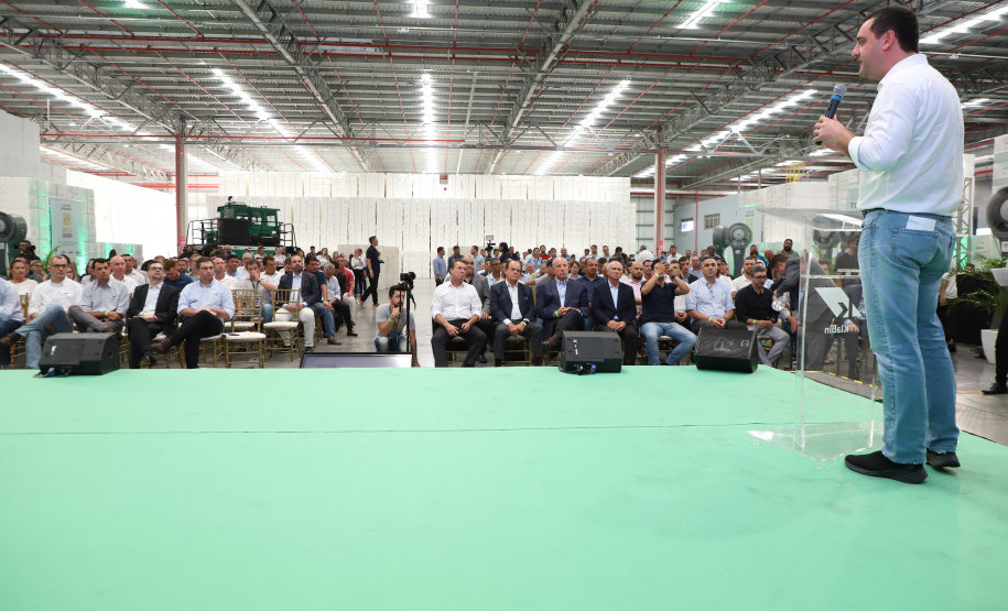 Governador Carlos Massa Ratinho Junior na inauguração do Terminal Portuário da Klabin em Paranaguá