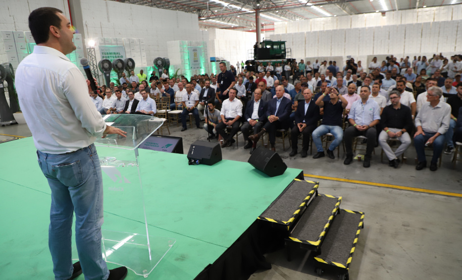 Governador Carlos Massa Ratinho Junior na inauguração do Terminal Portuário da Klabin em Paranaguá