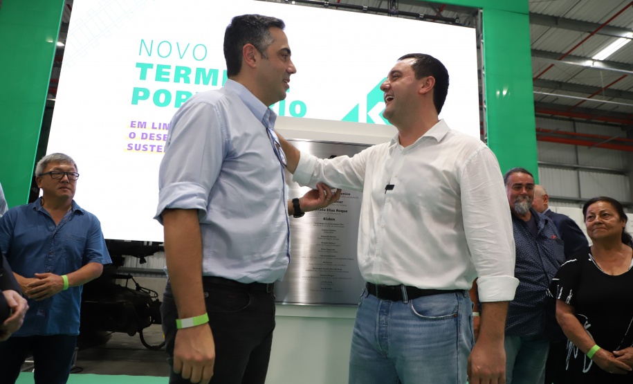 Governador Carlos Massa Ratinho Junior na inauguração do Terminal Portuário da Klabin em Paranaguá