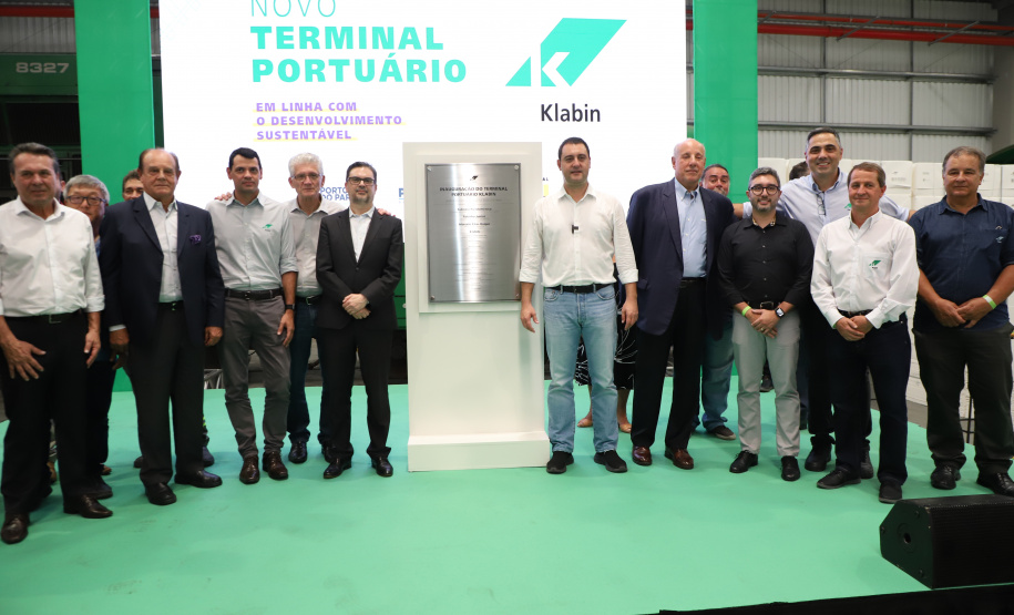 Governador Carlos Massa Ratinho Junior na inauguração do Terminal Portuário da Klabin em Paranaguá