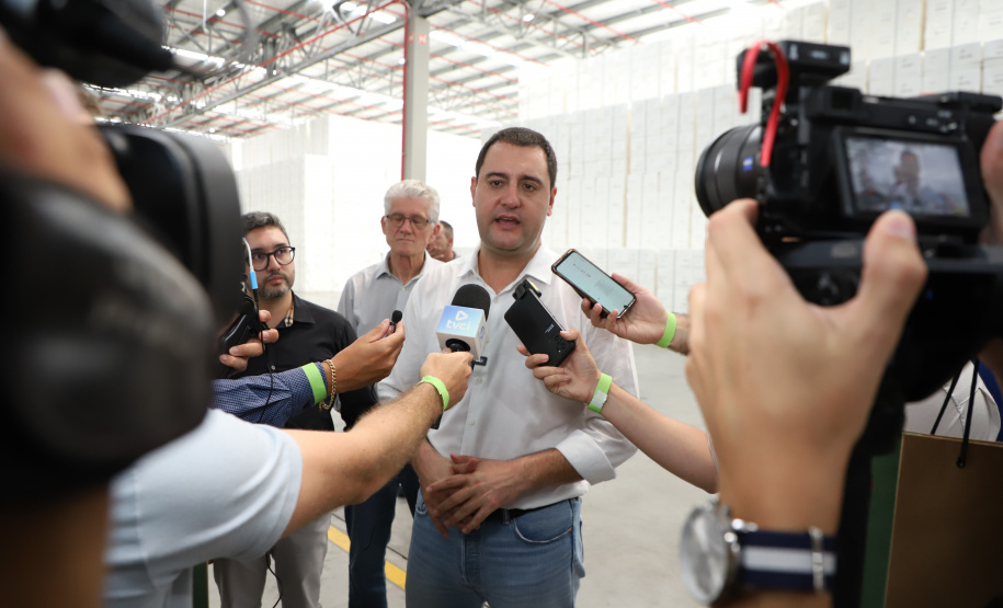 Governador Carlos Massa Ratinho Junior na inauguração do Terminal Portuário da Klabin em Paranaguá