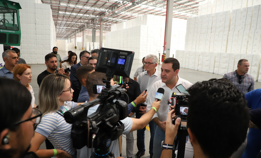 Governador Carlos Massa Ratinho Junior na inauguração do Terminal Portuário da Klabin em Paranaguá