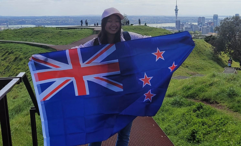 Juliana Lisa Nishitani, de Quatiguá, foi para a Nova Zelândia no segundo semestre de 2022