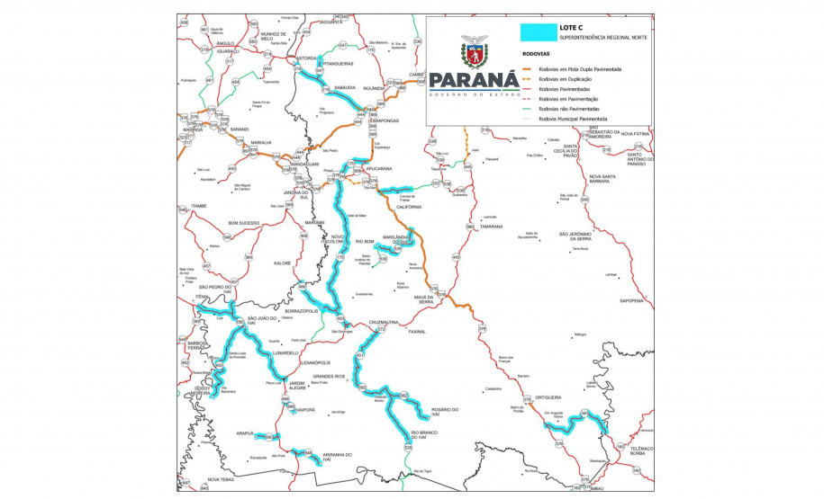 Rodovias do Vale do Ivaí e Norte vão receber investimento de R$ 38 milhões