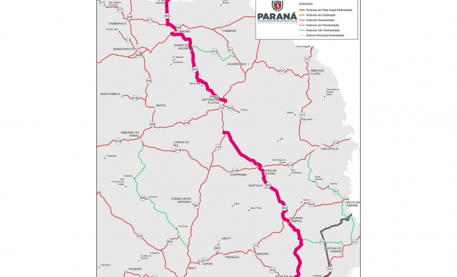 Reforma da PR-092 beneficia 130 mil pessoas de oito municípios do Norte Pioneiro