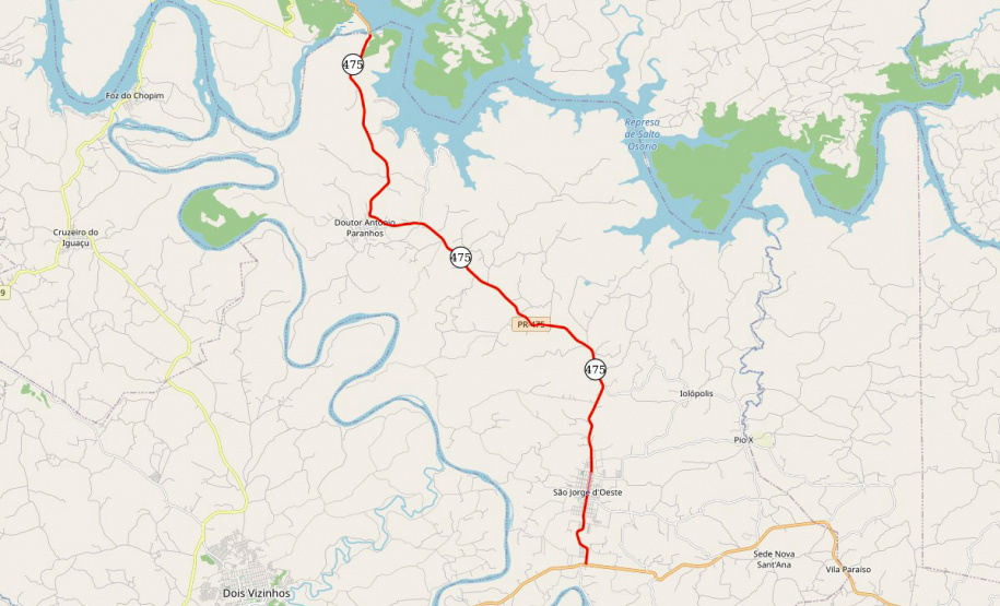 DER reforça sinalização de rodovia entre Usina de Salto Osório e São Jorge d’Oeste