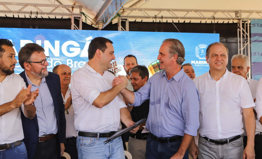 O governador Carlos Massa Ratinho Junior anunciou o início da usina fotovoltaica no aeroporto de Maringá.