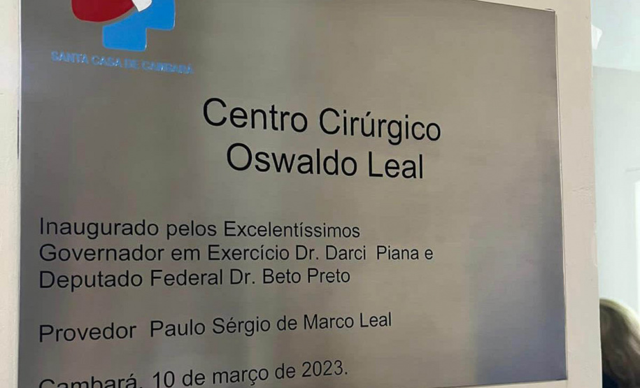 Estado entrega novo centro cirúrgico da Santa Casa de Cambará