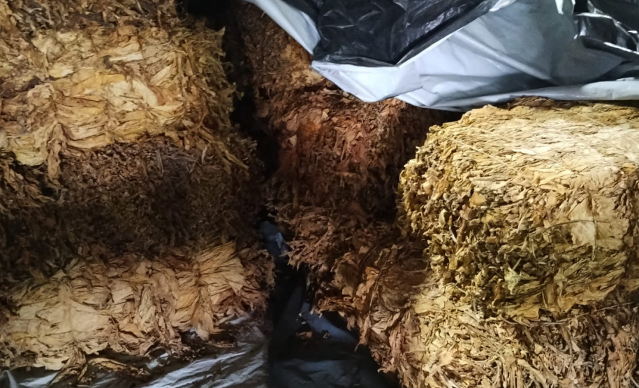 Receita Estadual identifica estoque irregular com 45 toneladas de fumo
