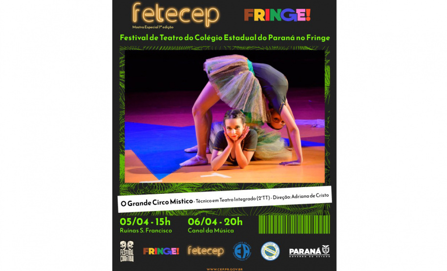 Escolinha de Arte do Colégio Estadual do Paraná traz peças gratuitas ao Festival de Teatro de Curitiba