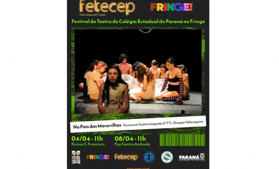 Escolinha de Arte do Colégio Estadual do Paraná traz peças gratuitas ao Festival de Teatro de Curitiba