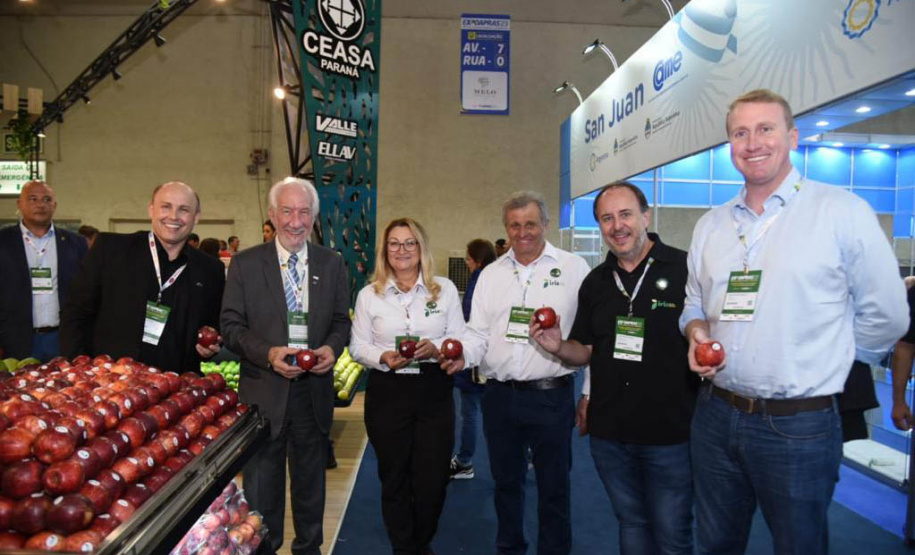 O vice-governador Darci Piana e o secretário da Agricultura, Norberto Ortigara, participaram da abertura da ExpoApras 2023.