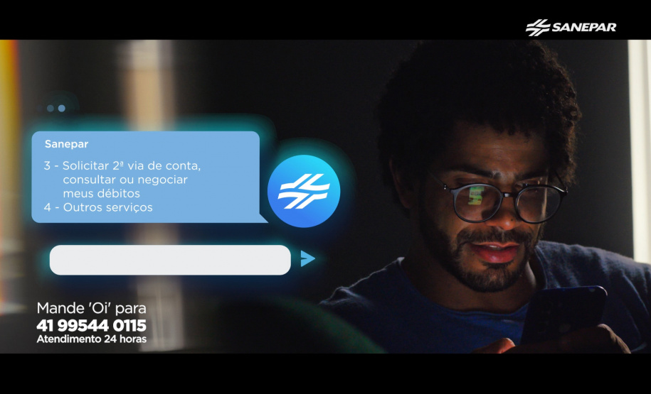 Campanha incentiva uso whatsapp da Sanepar