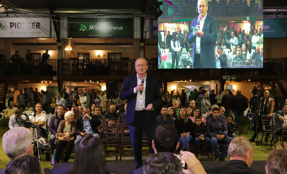 O governador Carlos Massa Ratinho Junior participou da abertura da ExpoFrísia, em Carambeí.