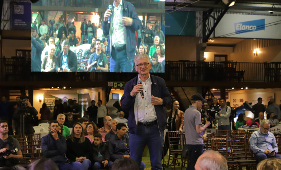 O governador Carlos Massa Ratinho Junior participou da abertura da ExpoFrísia, em Carambeí.