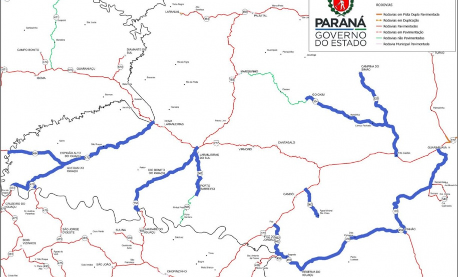 Estado aplica R$ 29 milhões para restauração de rodovias em Guarapuava e região s