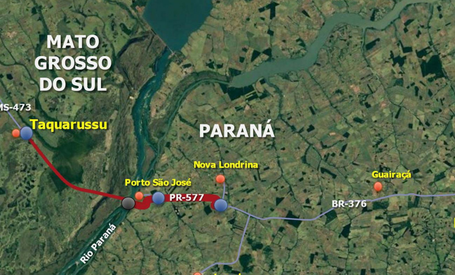 Estado homologa contratação de estudos para construção de ponte na divisa com o MS