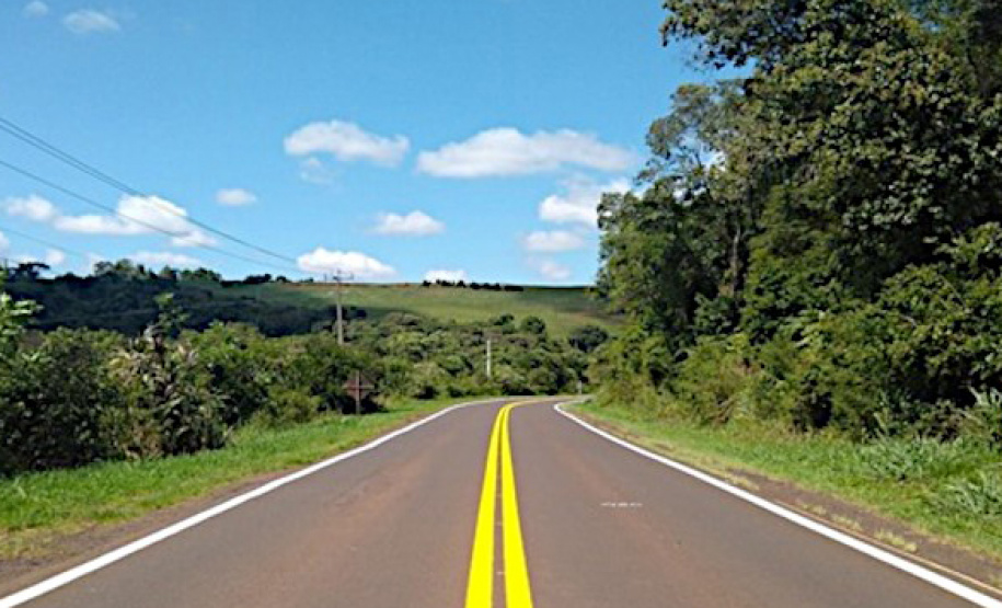 DER reforça sinalização da PRC-158 no acesso à Usina de Salto Santiago, no Sudoeste