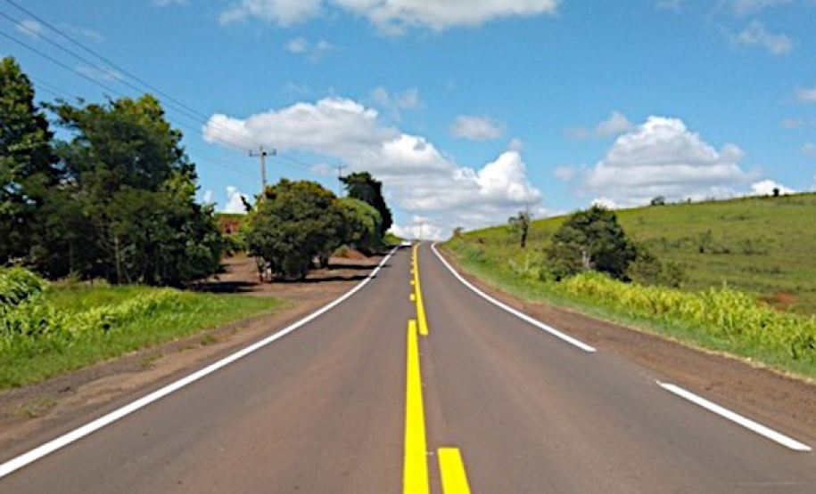 DER reforça sinalização da PRC-158 no acesso à Usina de Salto Santiago, no Sudoeste