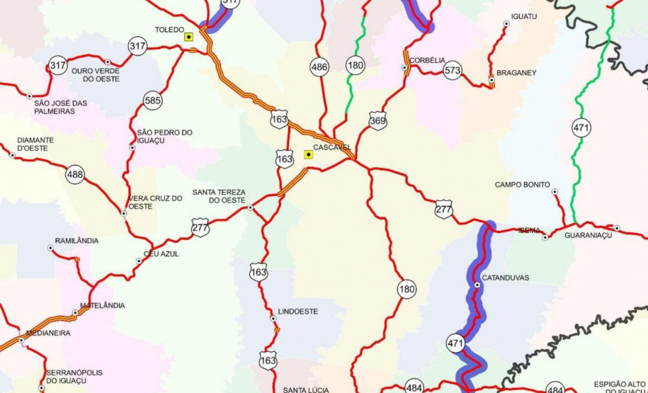 PR-486 conservação Assis Chateaubriand ao Rio Piquiri