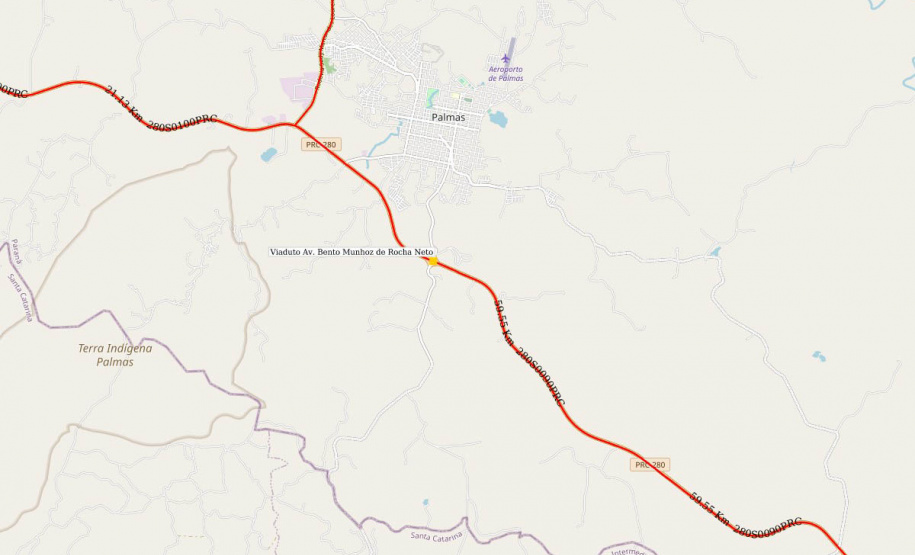 DER inicia reforma de viaduto na PRC-280, em Palmas